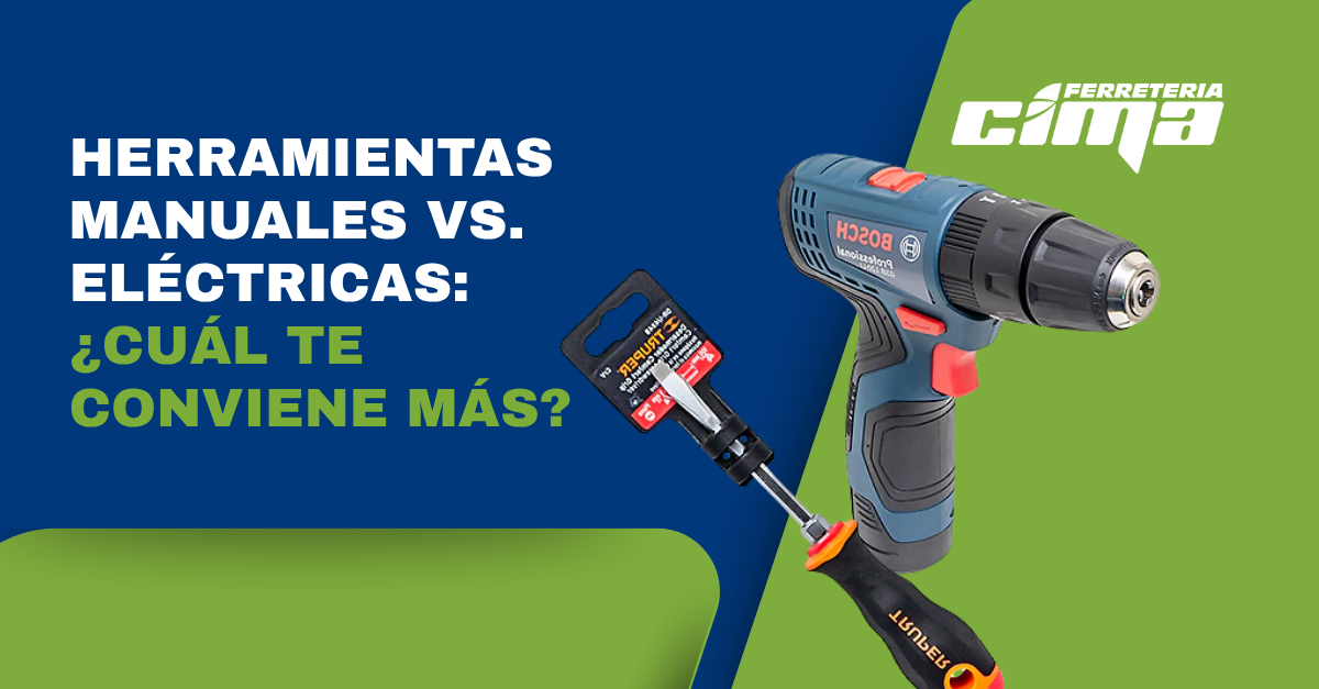 Herramientas manuales vs. eléctricas: ¿Cuál te conviene más?