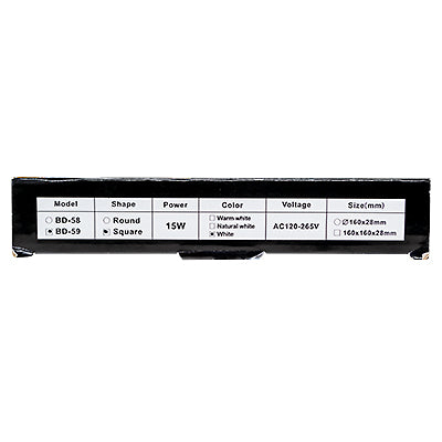 PANEL CUADRADA SUPERFICIE 12W