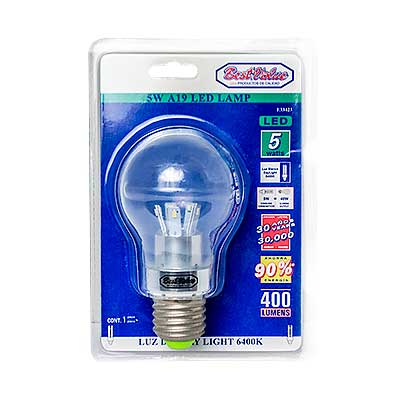 BOMBILLO LED 5W 6400K E27 E334