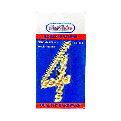 NUMERO CASA DORADO # 4 F01104
