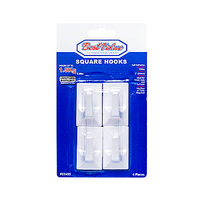 GANCHO ADHESIVO CUADRADO F0145