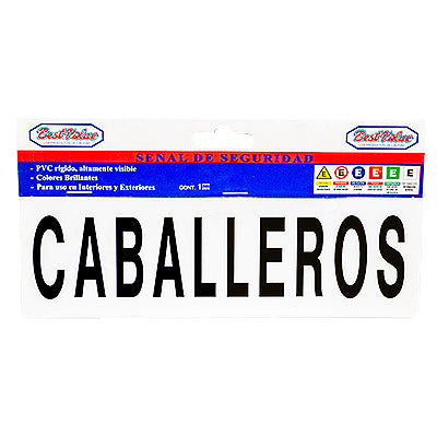 LETRERO CABALLEROS F08134