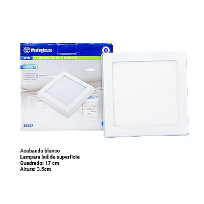 LAMPARA LED 6  FIJA 12W 6500K