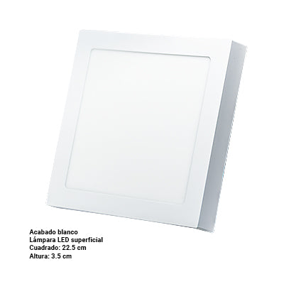 PANEL CUADRADO SUPERFICIE 18W