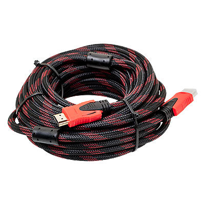 CABLE HDMI 30 FT ROJO/NEGRO