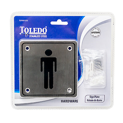 LETRERO HOMBRE INOXIDABLE