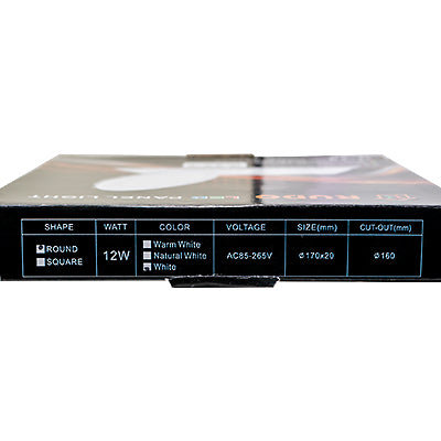 PANEL REDONDO EMPOTRAR 12W